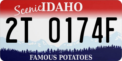 ID license plate 2T0174F