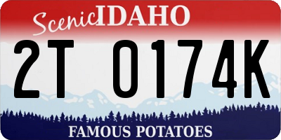 ID license plate 2T0174K