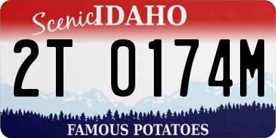 ID license plate 2T0174M