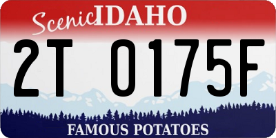 ID license plate 2T0175F
