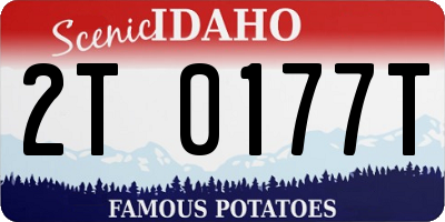 ID license plate 2T0177T