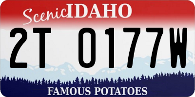 ID license plate 2T0177W
