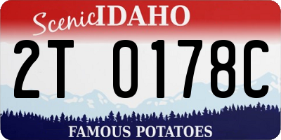 ID license plate 2T0178C