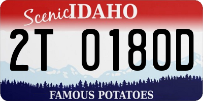 ID license plate 2T0180D