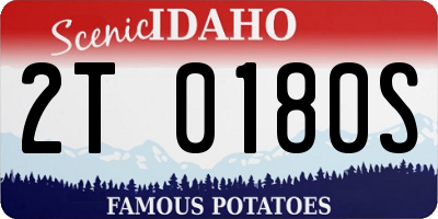 ID license plate 2T0180S