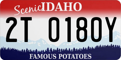 ID license plate 2T0180Y