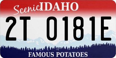 ID license plate 2T0181E
