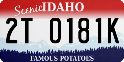 ID license plate 2T0181K