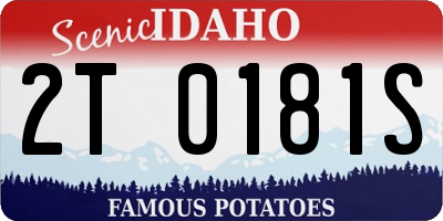 ID license plate 2T0181S