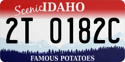 ID license plate 2T0182C