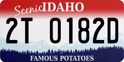 ID license plate 2T0182D