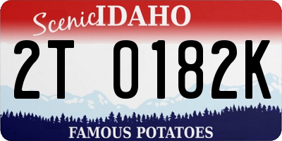 ID license plate 2T0182K
