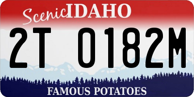 ID license plate 2T0182M