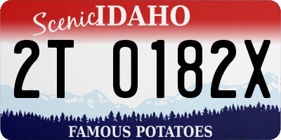 ID license plate 2T0182X