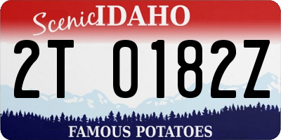 ID license plate 2T0182Z