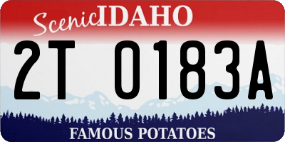 ID license plate 2T0183A