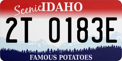 ID license plate 2T0183E