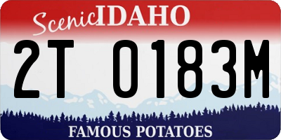 ID license plate 2T0183M