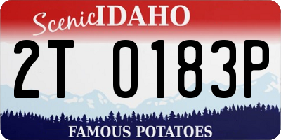ID license plate 2T0183P