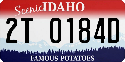 ID license plate 2T0184D