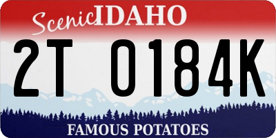 ID license plate 2T0184K