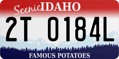 ID license plate 2T0184L