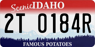 ID license plate 2T0184R