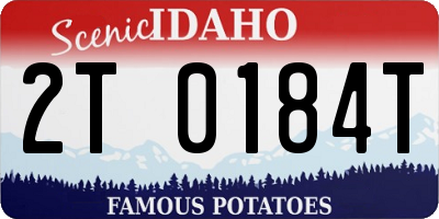 ID license plate 2T0184T