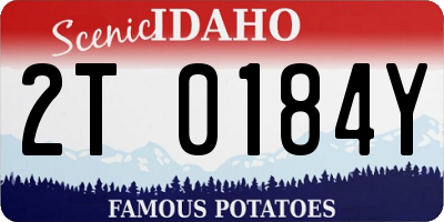 ID license plate 2T0184Y