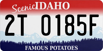 ID license plate 2T0185F