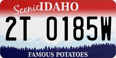 ID license plate 2T0185W