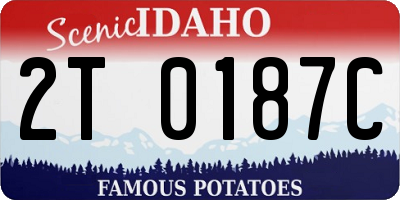 ID license plate 2T0187C