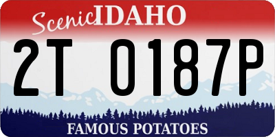 ID license plate 2T0187P