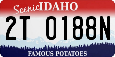 ID license plate 2T0188N