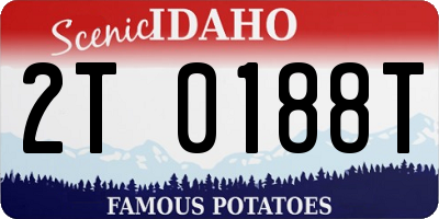ID license plate 2T0188T