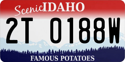 ID license plate 2T0188W