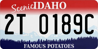 ID license plate 2T0189C