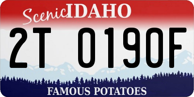 ID license plate 2T0190F