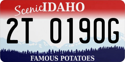 ID license plate 2T0190G