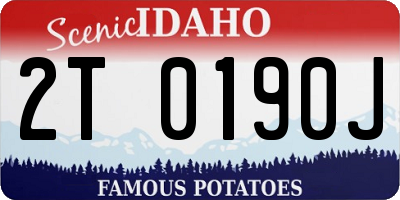 ID license plate 2T0190J