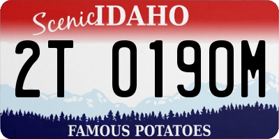 ID license plate 2T0190M