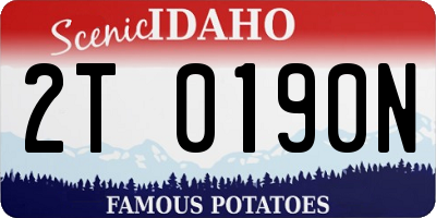 ID license plate 2T0190N