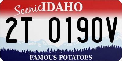 ID license plate 2T0190V