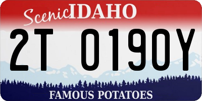 ID license plate 2T0190Y