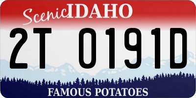 ID license plate 2T0191D
