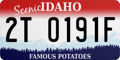 ID license plate 2T0191F