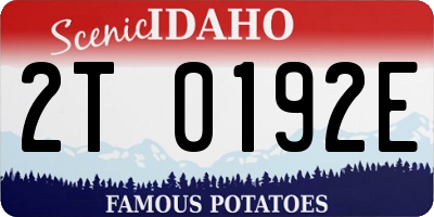 ID license plate 2T0192E