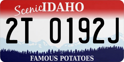 ID license plate 2T0192J