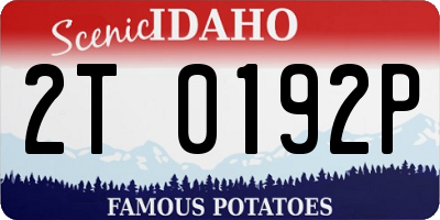 ID license plate 2T0192P