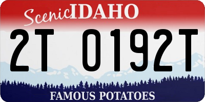 ID license plate 2T0192T